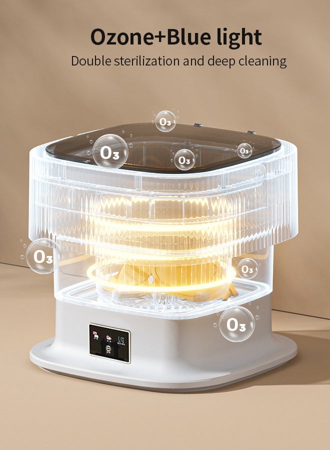 APEX 10L Folding Automatic Water Refill Shoes Washing Machine Portable Turbine Washer - Image 2