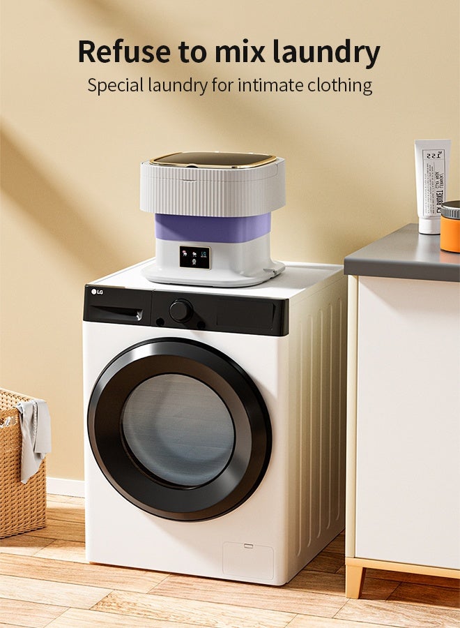 APEX 10L Folding Automatic Water Refill Shoes Washing Machine Portable Turbine Washer - Image 3