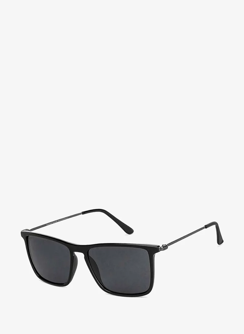 Vincent Chase Mirage Full Rim Square Frame Polarized &amp; UV Protected Sunglasses VC S13982 - 56mm - Black