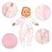Miunana Baby Doll Clothes Outfit Hooded Rabbit Jumpsuit Pajamas Romper for 14 to 16 Inch Dolls Handmade Daily Casual Clothing Set - Image 4