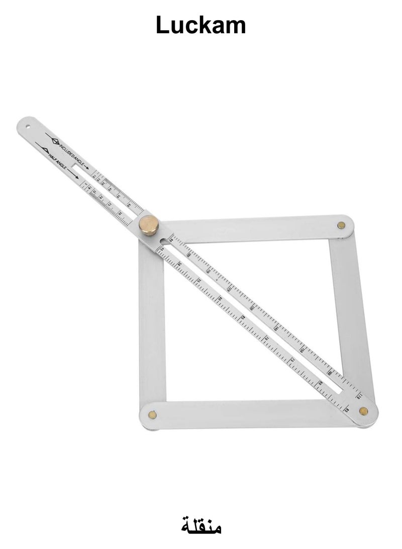 Luckam Construction Protractors, Angle Protractor Angle Finder Ruler, Stainless Steel Protractor 0-170 Degrees, Universal Goniometer Angle Finder Tool for Carpenter, Diagonal Ceiling Profiler - Image 1