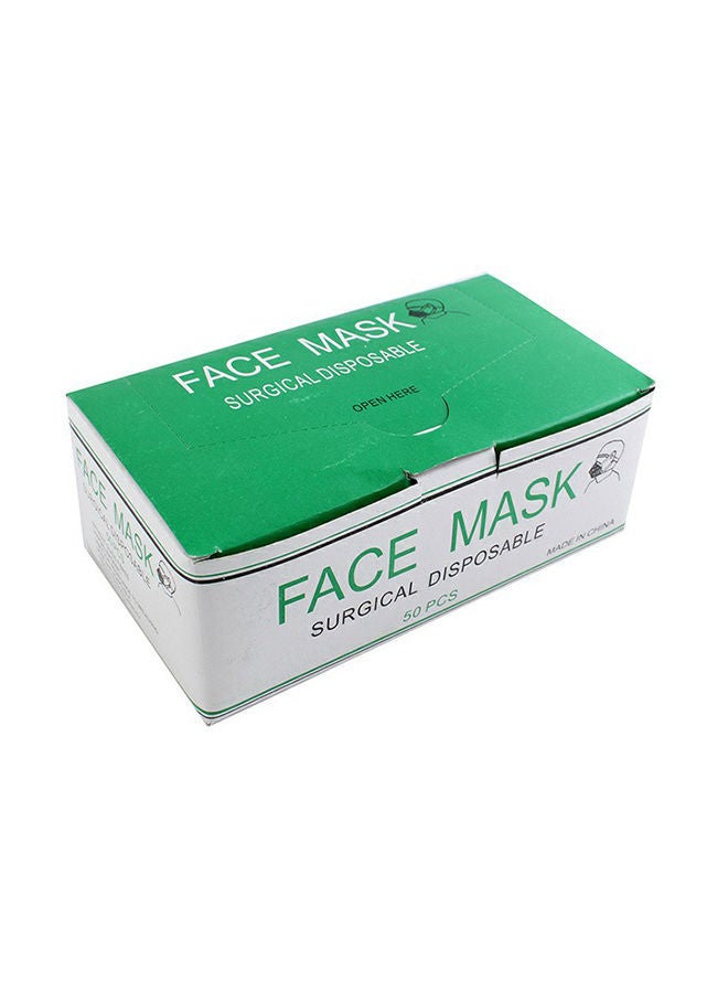 NIBEMINENT 50-Piece Nose Support 3-Ply Surgical Disposable Face Mask - Image 2