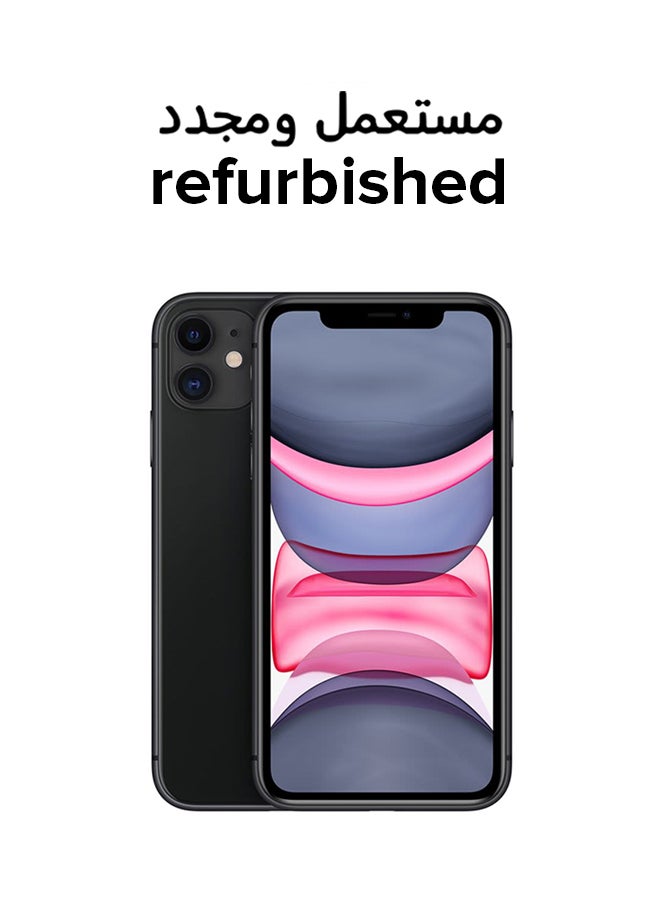 ابل  Refurbished - iPhone 11 Dual SIM 64GB Black 4G With Facetime - International Version - Image 1