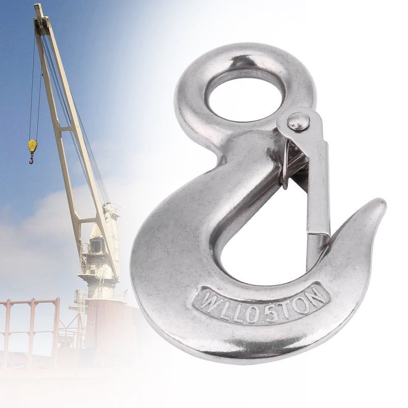 304 Stainless Steel Authentic Swivel Round Eye Snap Clip Cargo Lifting Hook(90mm/0.5T) - Image 5