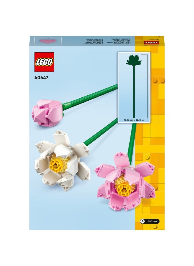 LEGO Lotus Flowers 40647 Building Toy Set for Ages 8+ (220) Pieces  - Image 3