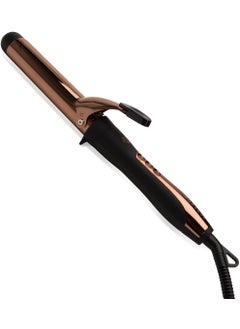 FoxyBae FoxyBae Titanium Hair Curling Iron 125  Hair Curler Wand for Shiny  Healthy Hair  Long Lasting Defined Curls  Hair Tool for Styling Black RoseGold 