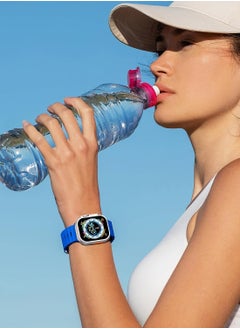Color Fans Apple Watch Ocean Band 41mm 40mm 38mm for Men Women, Soft Silicone Sport Band Replacement Strap for Apple Watch Ultra iWatch Series 8 7 SE 6 5 4 3 2 1 Klein Blue  - Image 2