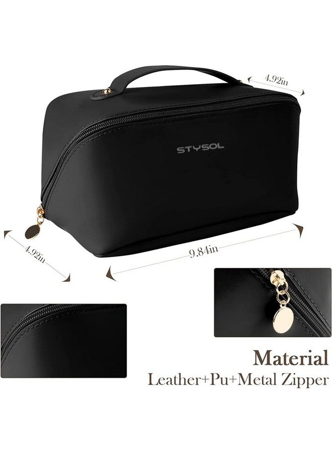 Stysol Large Capacity Travel Pouch with Handle and Divider - Multifunctional Packing Bag for Easy Access, Waterproof Black - Image 3