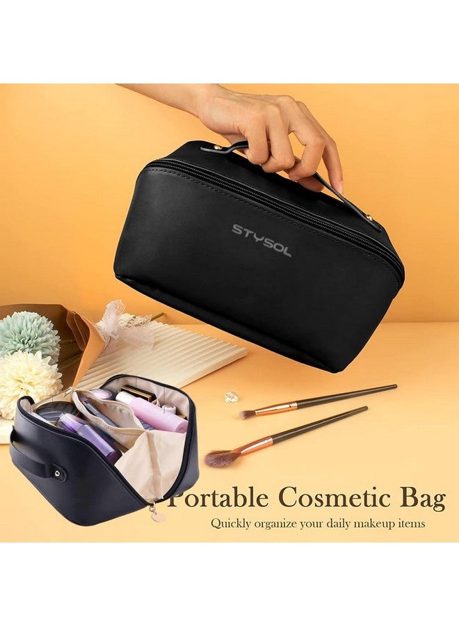 Stysol Large Capacity Travel Pouch with Handle and Divider - Multifunctional Packing Bag for Easy Access, Waterproof Black - Image 5