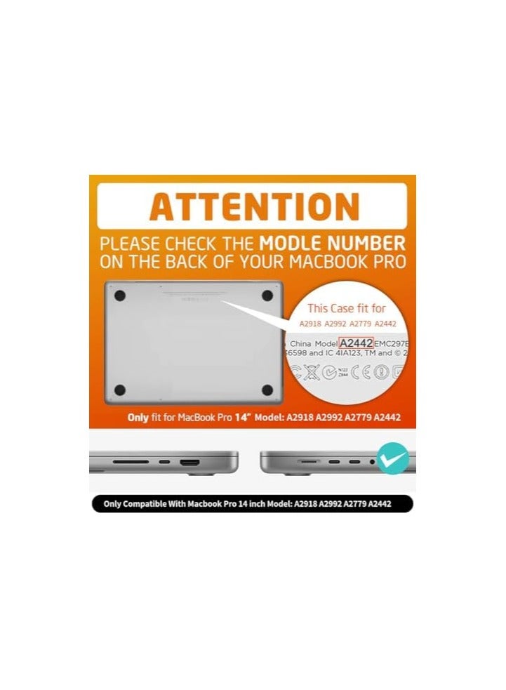 SUPCASE [Unicorn Beetle Series] Case Designed For MacBook Pro 14 Inch (2021 Release) A2442 M1 Pro / M1 Max, Slim Rubberized TPU Bumper Cover for MacBook Pro 14" with Touch ID - Azure - Image 2