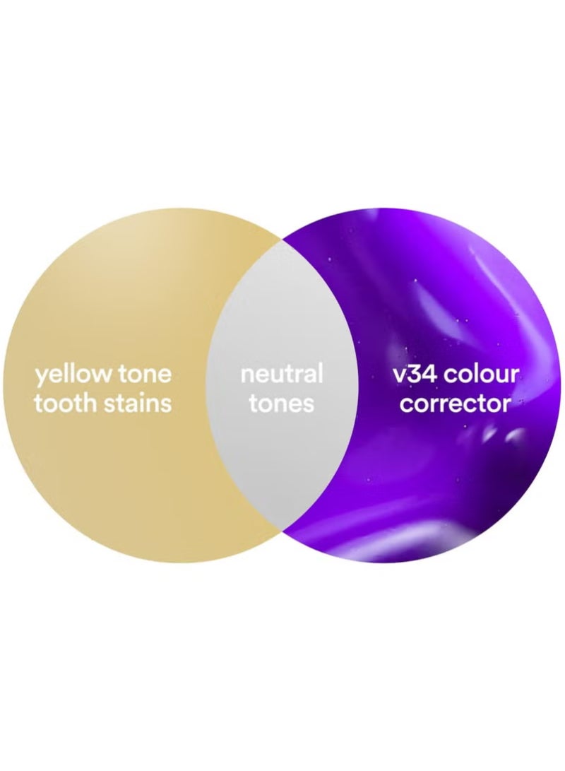 AS SEEN ON TV V34 Colour Corrector Purple Toothpaste – Teeth Whitening Booster & Stain Remover for Yellow Teeth - Image 3
