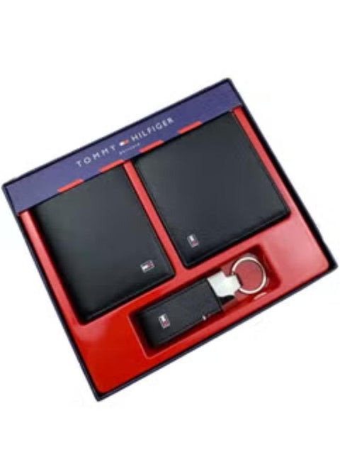 Tommy Hilfiger Wallet-Keychain-Card Holder Set For Men