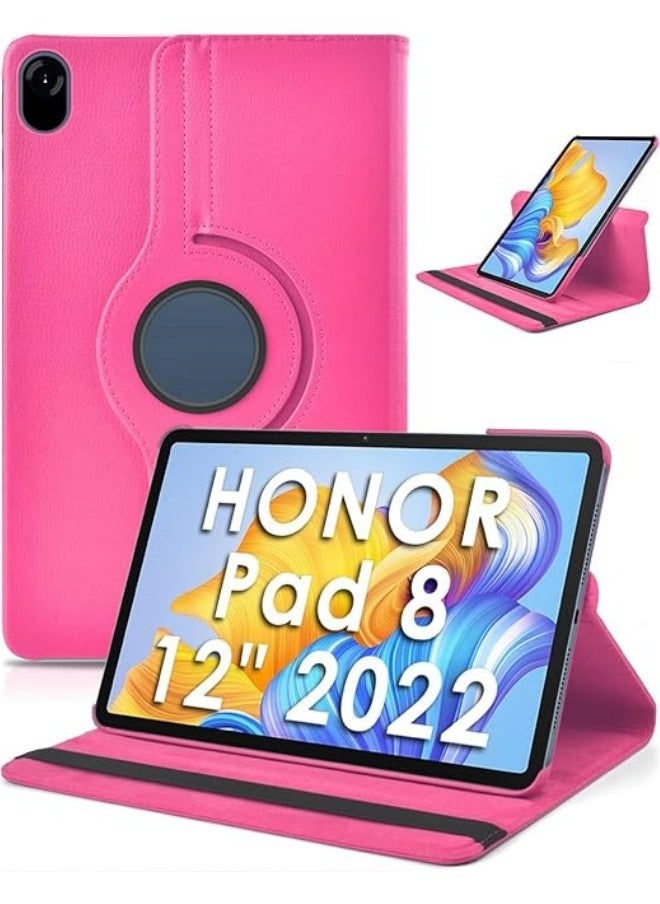 General Case Compatible with Honor Pad 8 12 inch 2022 Tablet Protector Pebbled Rotating 360 Solid Color Protective Case Holster  - Image 1