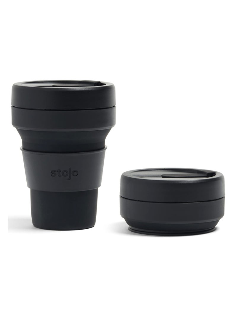 Stojo On The Go Coffee Cup | Pocket Size Collapsible Silicone Travel Cup, 12oz / 355ml | No Straw Included  - Image 1