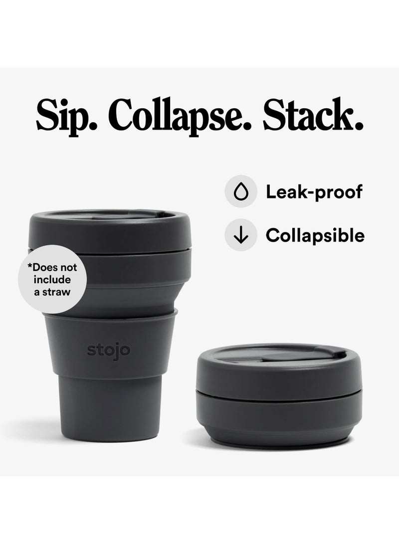 Stojo On The Go Coffee Cup | Pocket Size Collapsible Silicone Travel Cup, 12oz / 355ml | No Straw Included  - Image 2