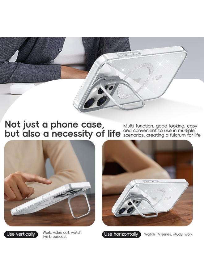 Zaboon Case For iPhone 12 Shiny Shield MagSafe Lens Holder Phone Case - Image 4