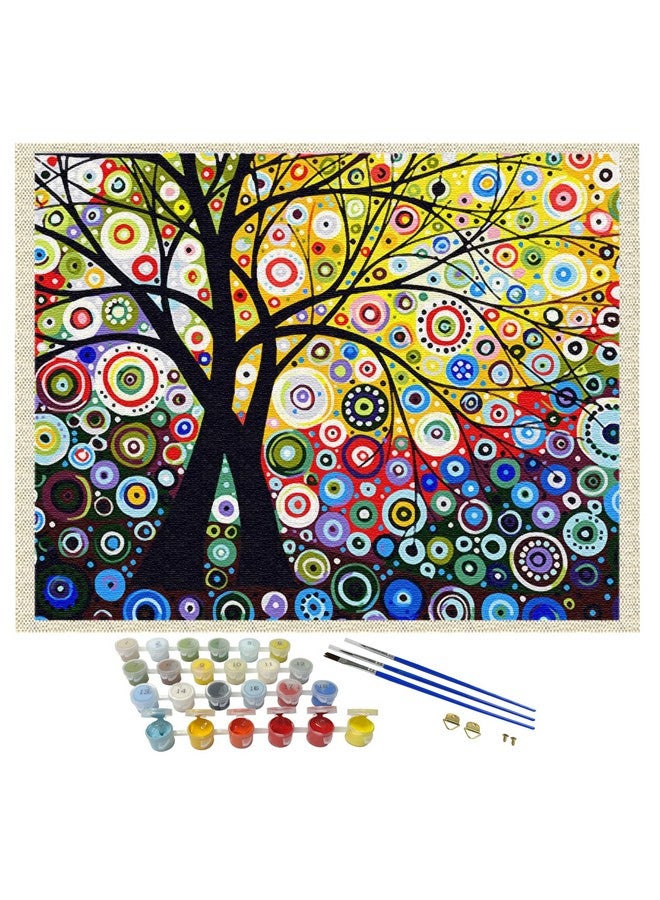 iCoostor iCoostor Paint by Numbers DIY Acrylic Painting Kit for Kids & Adults Beginner - 16" x 20" Love Tree Pattern - Image 1