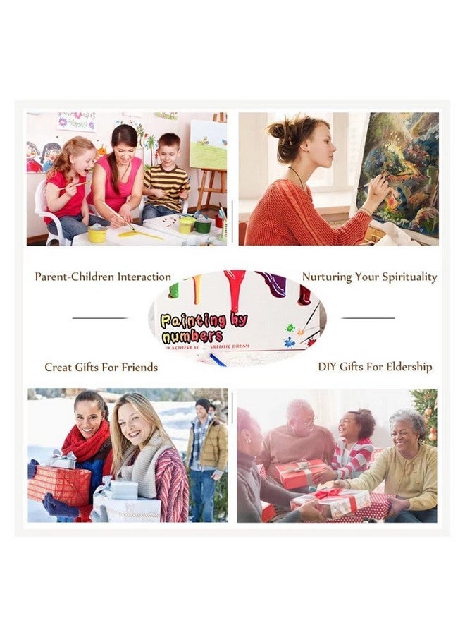 iCoostor iCoostor Paint by Numbers DIY Acrylic Painting Kit for Kids & Adults Beginner - 16" x 20" Love Tree Pattern - Image 5