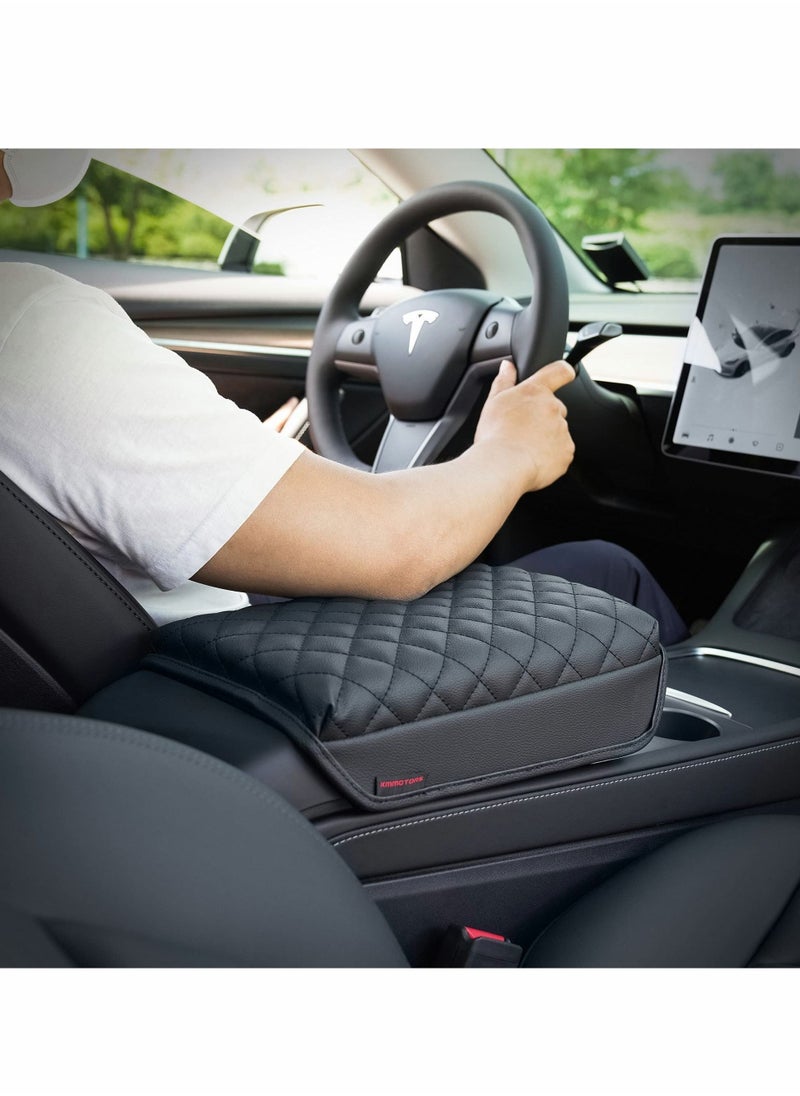Generic - Console Armrest Cover for Tesla Model 3 / Y, Hidden Storage Armrest Cushion Box Cover Console Seat Cover Center Console Lid Protector Pad Liner - Image 1