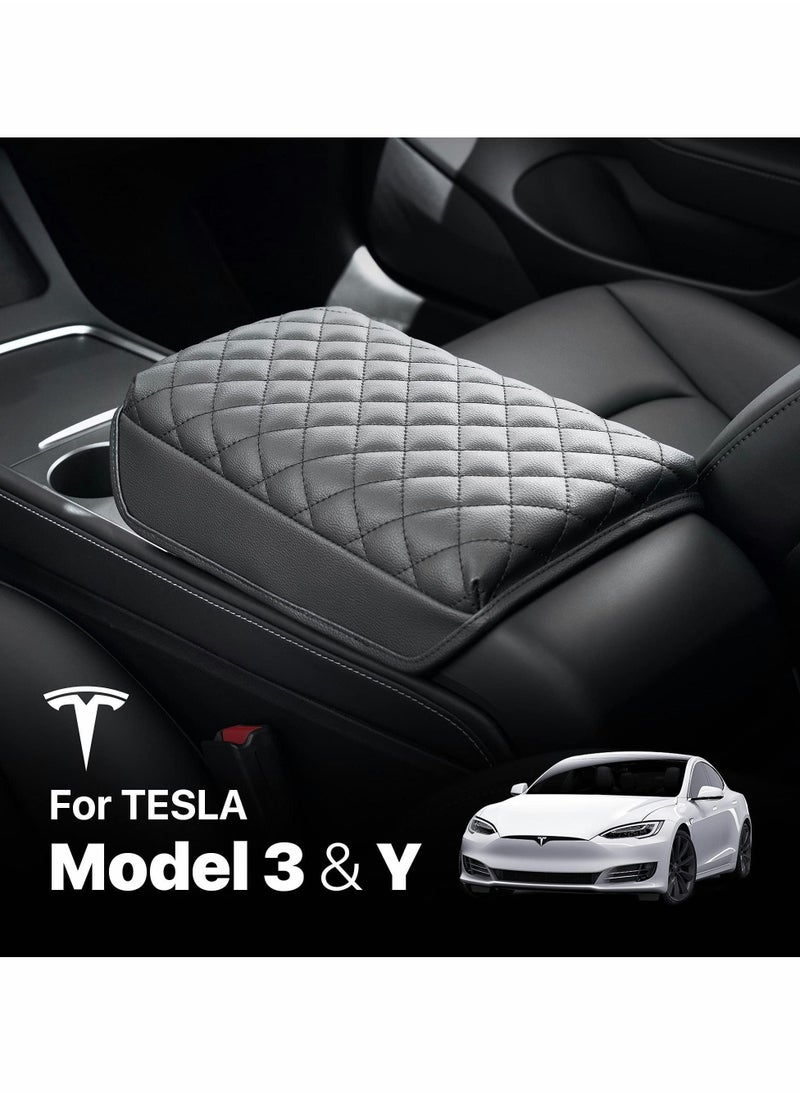 Generic - Console Armrest Cover for Tesla Model 3 / Y, Hidden Storage Armrest Cushion Box Cover Console Seat Cover Center Console Lid Protector Pad Liner - Image 1