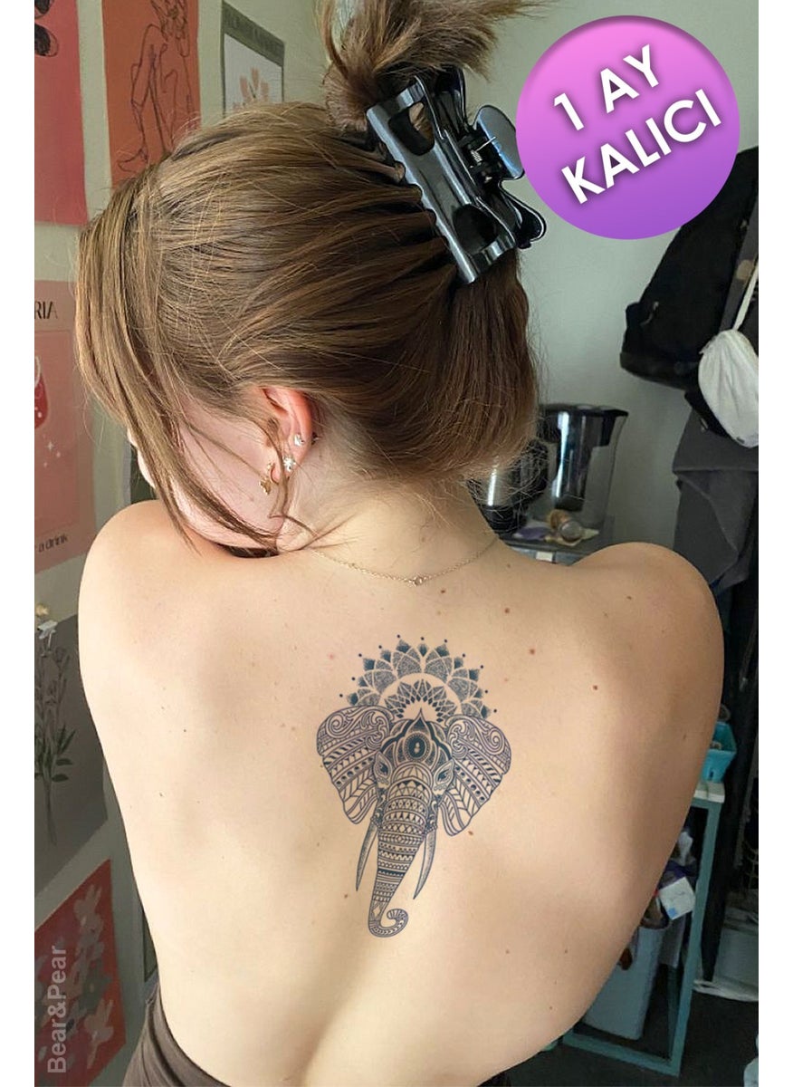 BP Tattoo - 1 Month Permanent Tattoo Mandala Elephant Tattoo - Image 1