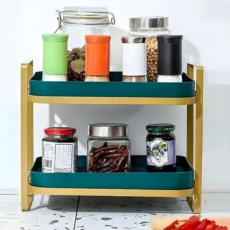 Kitwe Dish Drying Rack with Drip Tray Kitchen Organizer Bathroom Countertop Shelf 1 - Image 4