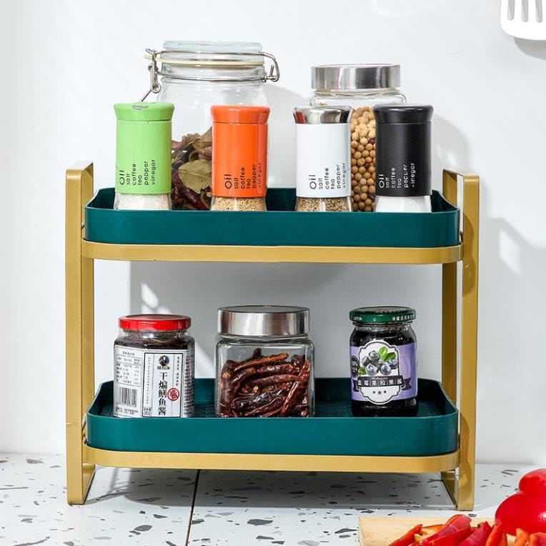 Kitwe Dish Drying Rack with Drip Tray Kitchen Organizer Bathroom Countertop Shelf 1 - Image 1