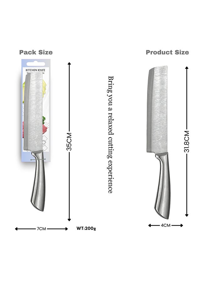 Feelings Stainless Steel Knife Heavy-Duty Meat & Vegetable Chopper with Ergonomic Handle Size 18 cm (KQ0808) - Image 2