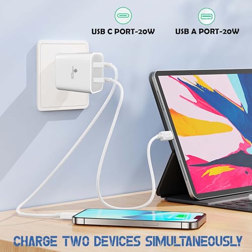 Kratos Power PQ1 45 W Charger Adapter, Dual Port (USB + Type C), Supports PD Charging via Type C Port, Compatible with Smartphones, Tablets & Smartwatch, Fast Charger Type c,White - Image 2