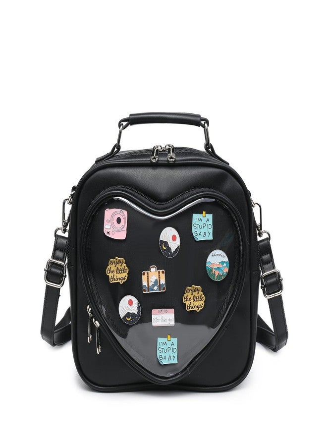 CHERRY SAUCE Dopamine Color Ita Bag Multi-Purpose Backpack Crossbody Satchel Heart Purse Kawaii Pin Display - Image 1