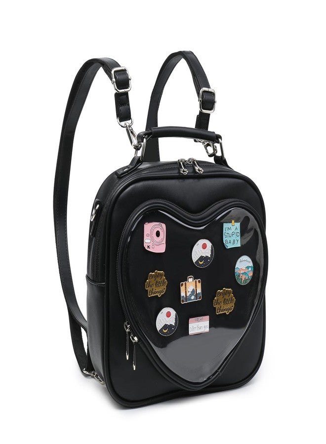 CHERRY SAUCE Dopamine Color Ita Bag Multi-Purpose Backpack Crossbody Satchel Heart Purse Kawaii Pin Display - Image 3
