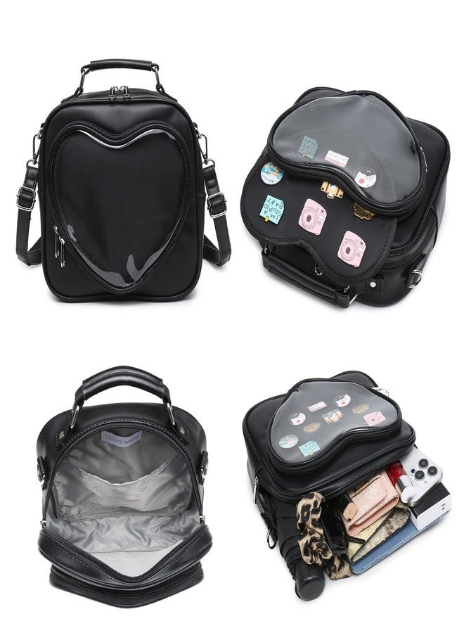 CHERRY SAUCE Dopamine Color Ita Bag Multi-Purpose Backpack Crossbody Satchel Heart Purse Kawaii Pin Display - Image 4