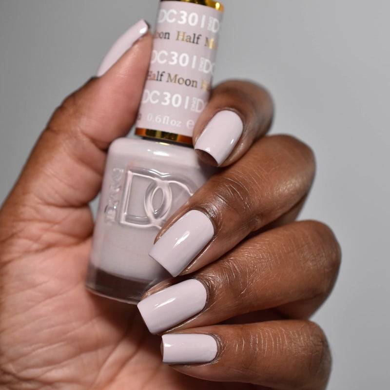 DAISY DND DND DC Gel Polish Set, Grey Collection, UV/LED Gel Polish and Air Dry Nail Lacquer, Matching Chip-Free Polish Duo, 301 Half Moon, 0.5 Fl Oz - Image 2