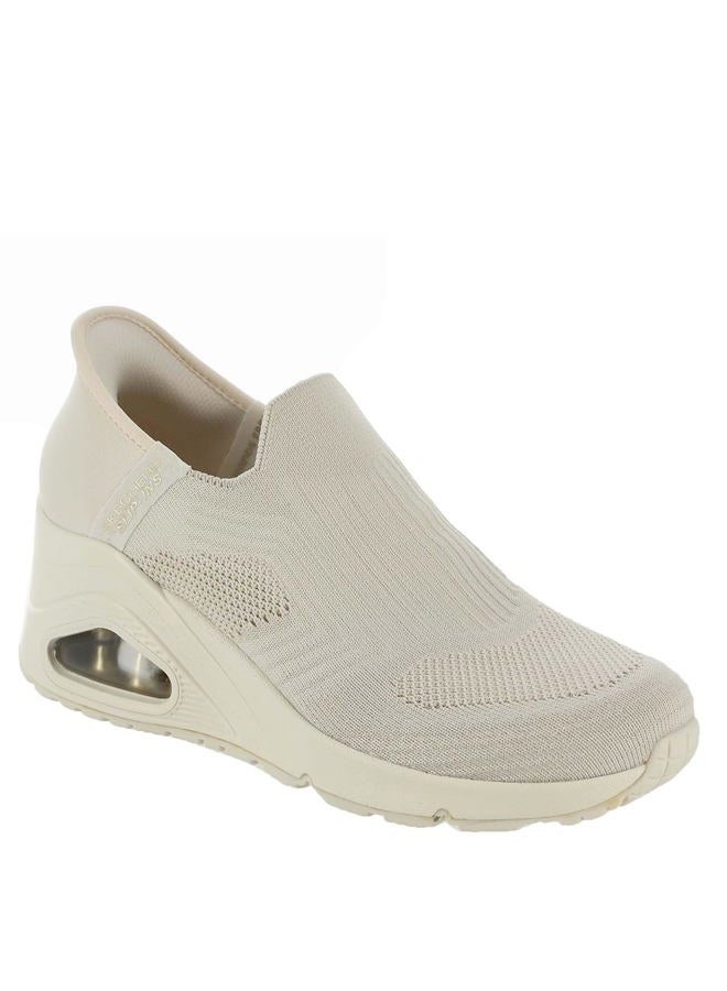 SKECHERS Women's Uno Wedge-Kickin' Knit Hands Free Slip-ins Sneaker, Off-white, 8 - Image 2