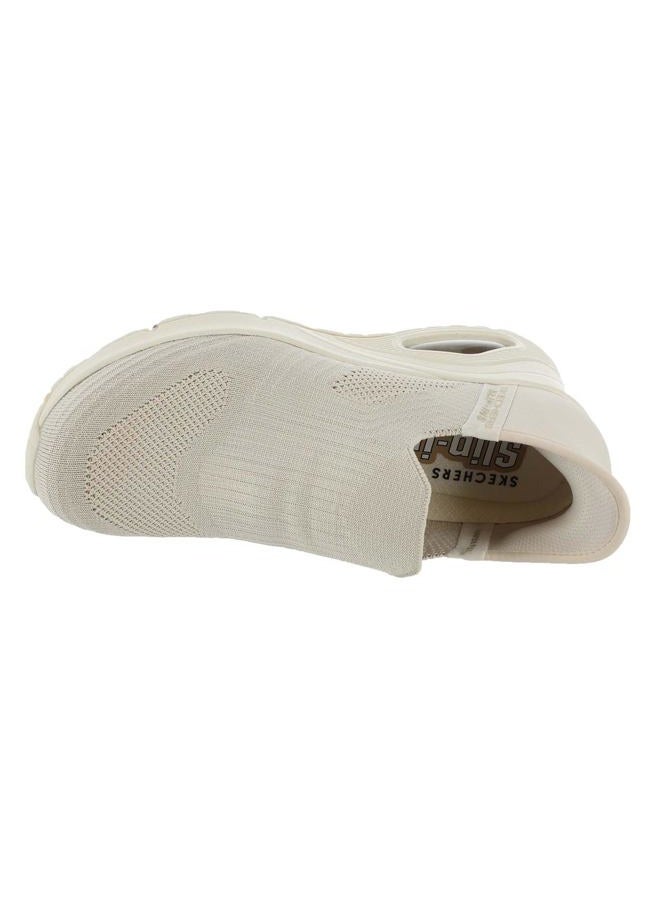 SKECHERS Women's Uno Wedge-Kickin' Knit Hands Free Slip-ins Sneaker, Off-white, 8 - Image 3