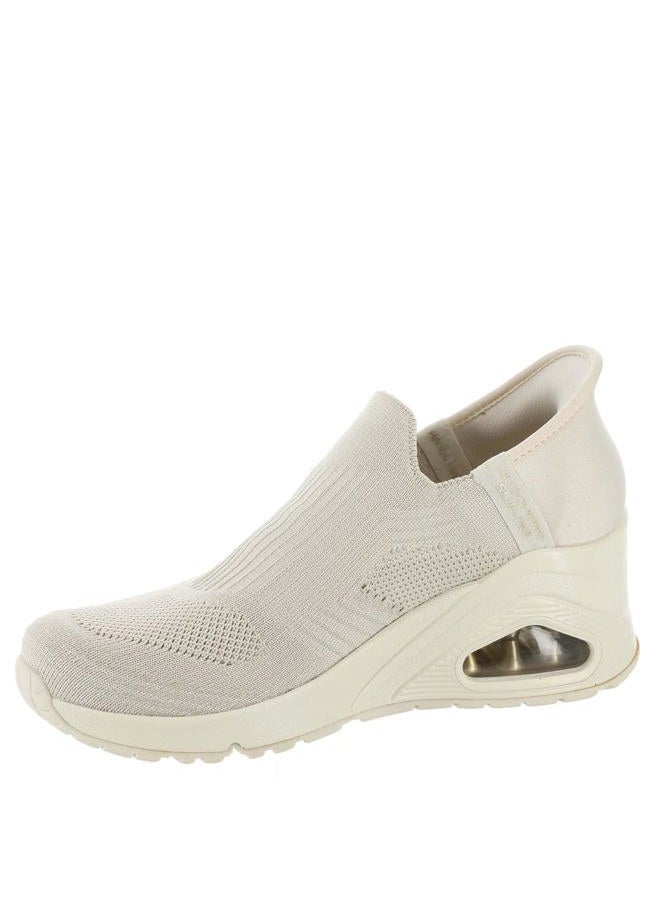 SKECHERS Women's Uno Wedge-Kickin' Knit Hands Free Slip-ins Sneaker, Off-white, 8 - Image 5