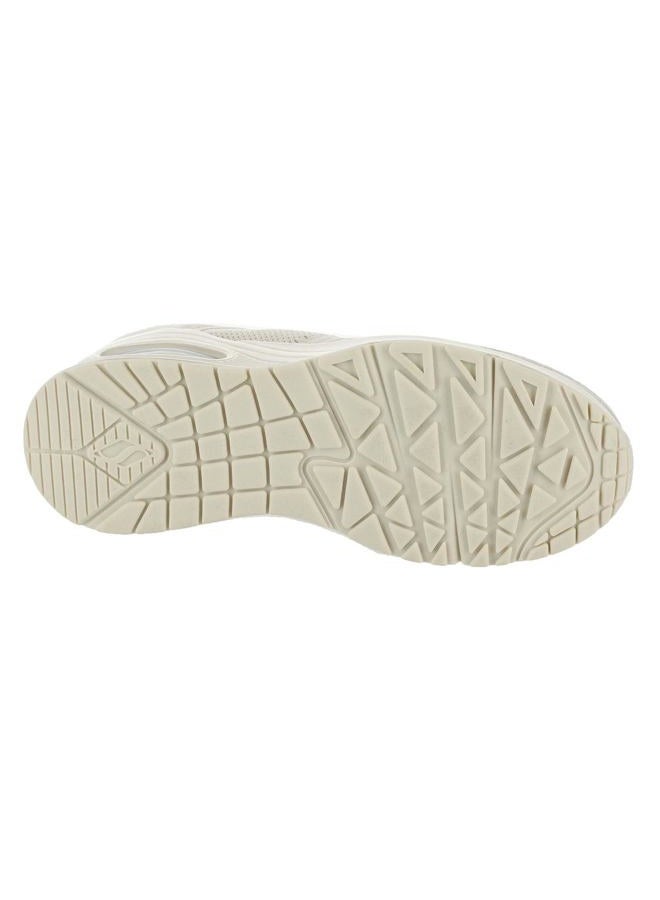 SKECHERS Women's Uno Wedge-Kickin' Knit Hands Free Slip-ins Sneaker, Off-white, 8 - Image 4
