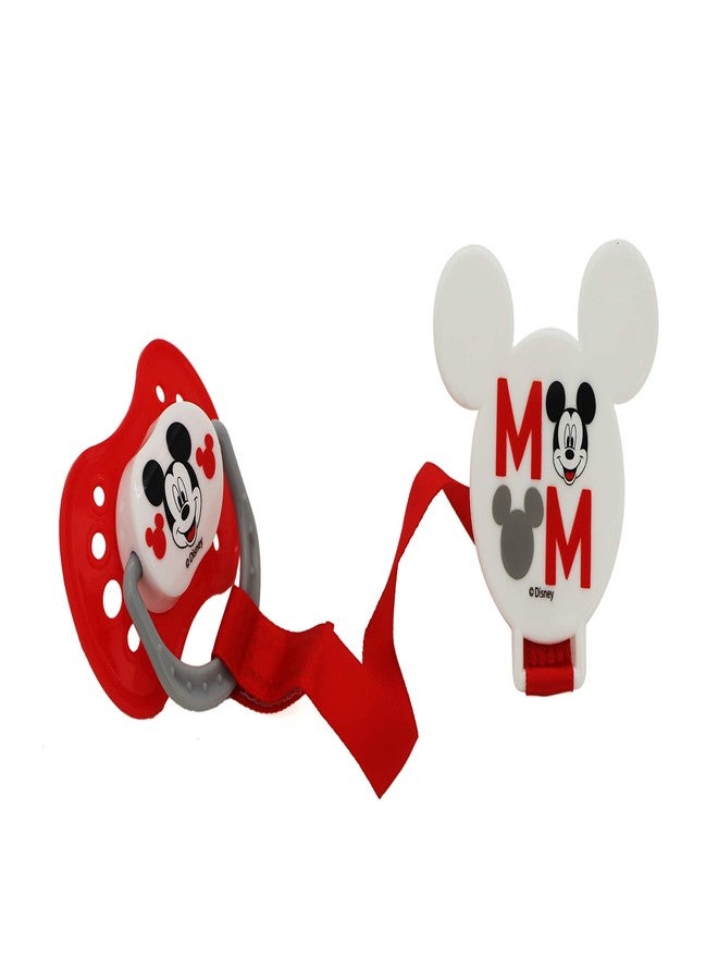 Disney Cudlie Disney Baby Boy Mickey Mouse Pack of 2 Pacifier with 2 Clips, M Is Fo Mickey - Image 2