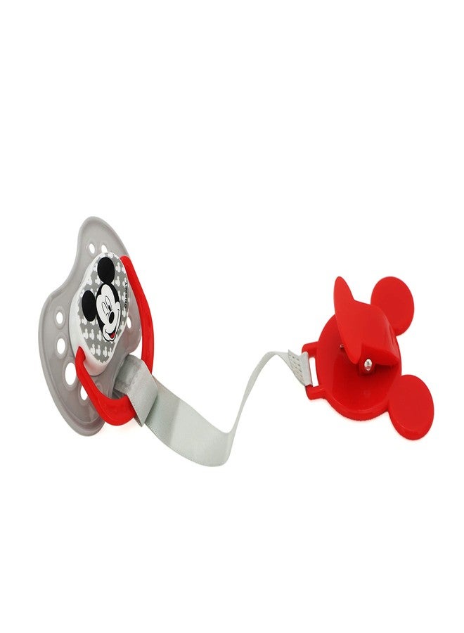 Disney Cudlie Disney Baby Boy Mickey Mouse Pack of 2 Pacifier with 2 Clips, M Is Fo Mickey - Image 5