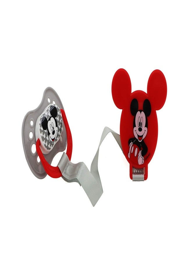 Disney Cudlie Disney Baby Boy Mickey Mouse Pack of 2 Pacifier with 2 Clips, M Is Fo Mickey - Image 4