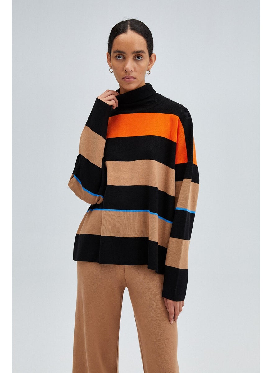 Touche - Turtleneck Striped Sweater - Image 1
