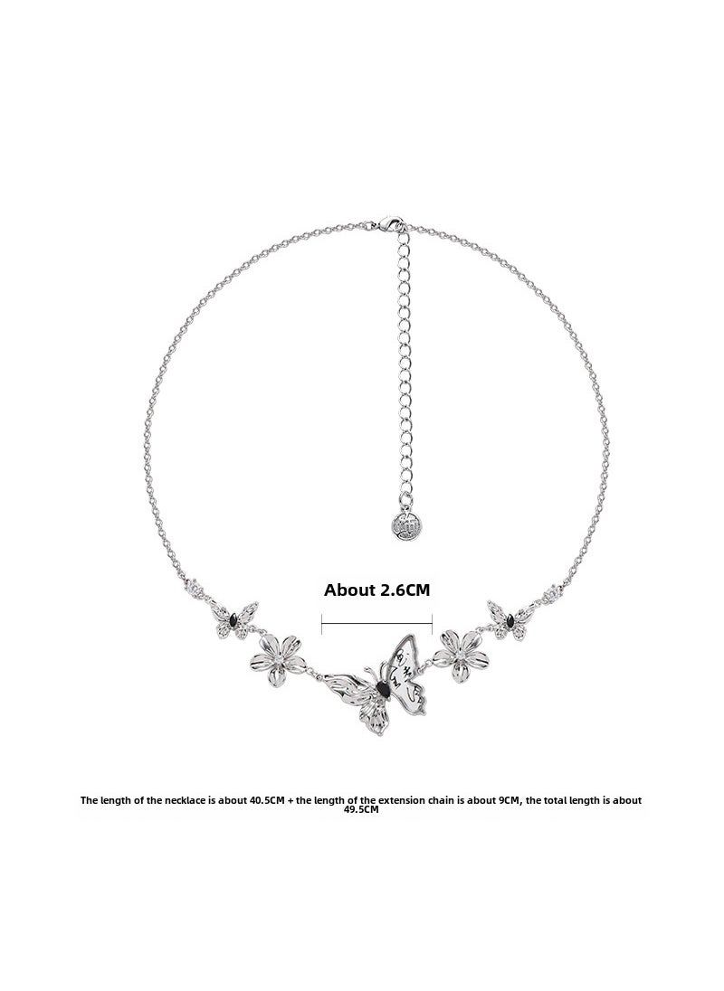 Generic - Butterfly Necklace Elegant Choker Artistic Vintage Jewelrysilver Necklace-NK337699 silver Necklace-NK337699 - Image 1