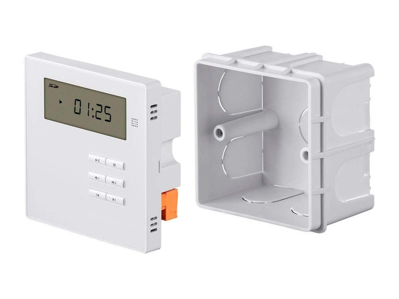 Monoprice Commercial Audio Wall Mount Music Amplifier - with Bluetooth, Aux, FM, and IR Remote, White - Image 2