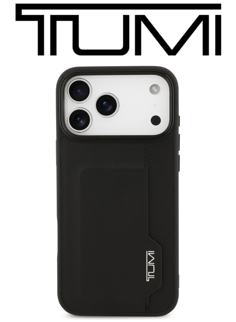 CG MOBILE iPhone 17 Pro Max Case, protective case with card holder, leather and silicone case, French design and the global brand logo TUMI, authentic and original. From CG Mobile. - Image 1