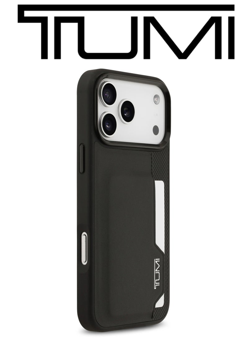 CG MOBILE iPhone 17 Pro Max Case, protective case with card holder, leather and silicone case, French design and the global brand logo TUMI, authentic and original. From CG Mobile. - Image 3