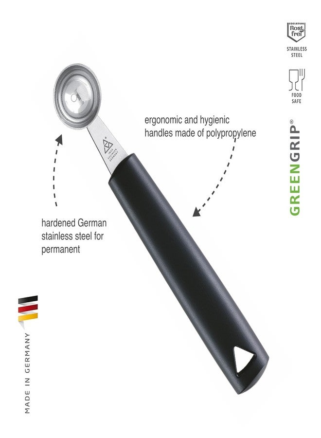 triangle Double Melon Baller - 1 in (25 mm) - Stainless Steel Scoop for Fruits, Vegetables, Butter & More - Comfortable, GreenGrip Handle - Dishwasher Safe - Made in Germany - Image 2