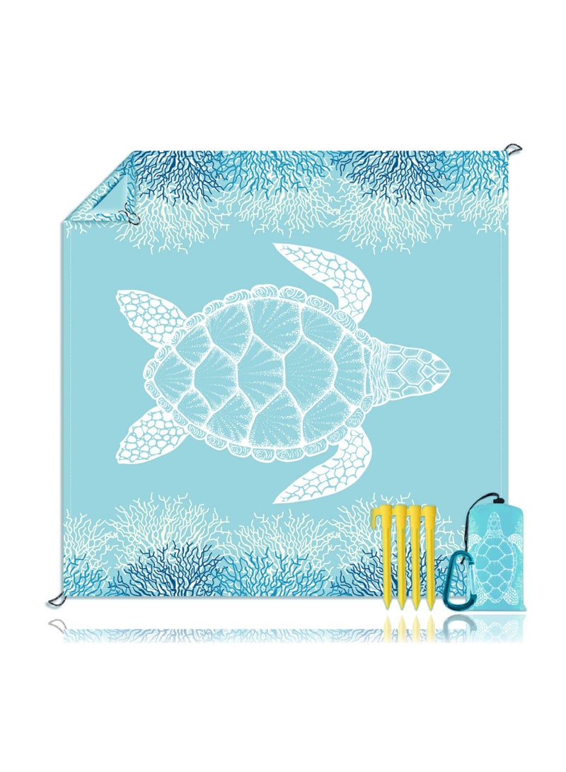 Excefore Beach Blanket Sandproof Large Beach Mat 79x 83 4-6 Adults Oversized Lightweight Sand Free Beach Mat Waterproof Beach Blanket Portable Outdoor Camping Blankets for Travel, Camping, Hiking - Image 1