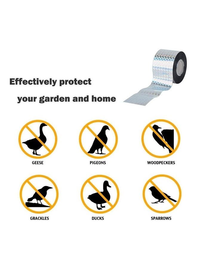 NIBEMINENT - 2-Piece Bird Scare Reflective Tape Silver - Image 1
