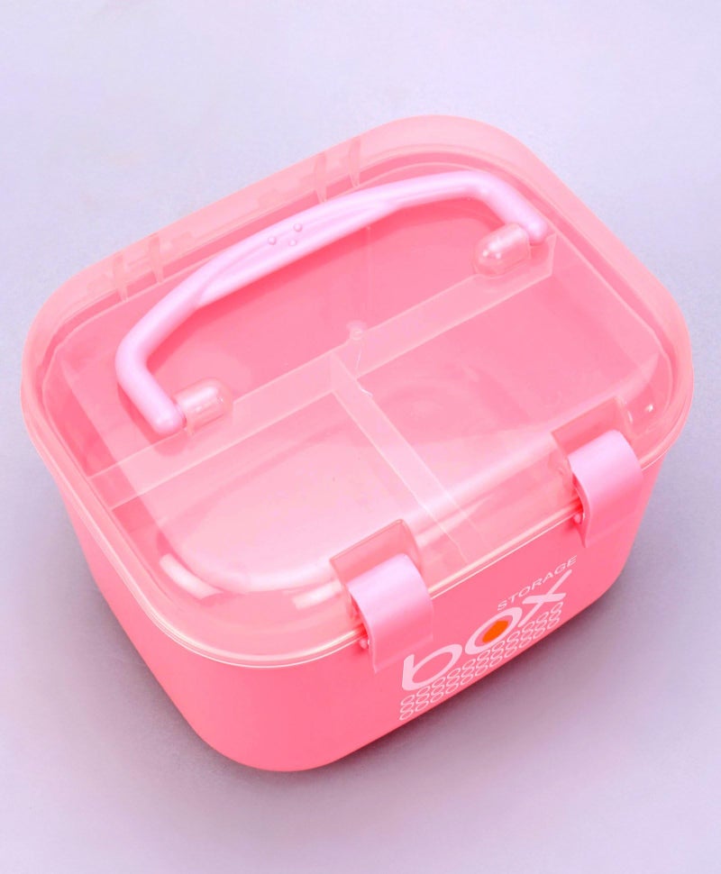 Ameedarshan Uteki Multipurpose Semi Transparent Plastic Storage Medicine Box with Handle and Removable Tray Pill Organizer (Big Size) (Pack of 1) - Image 3