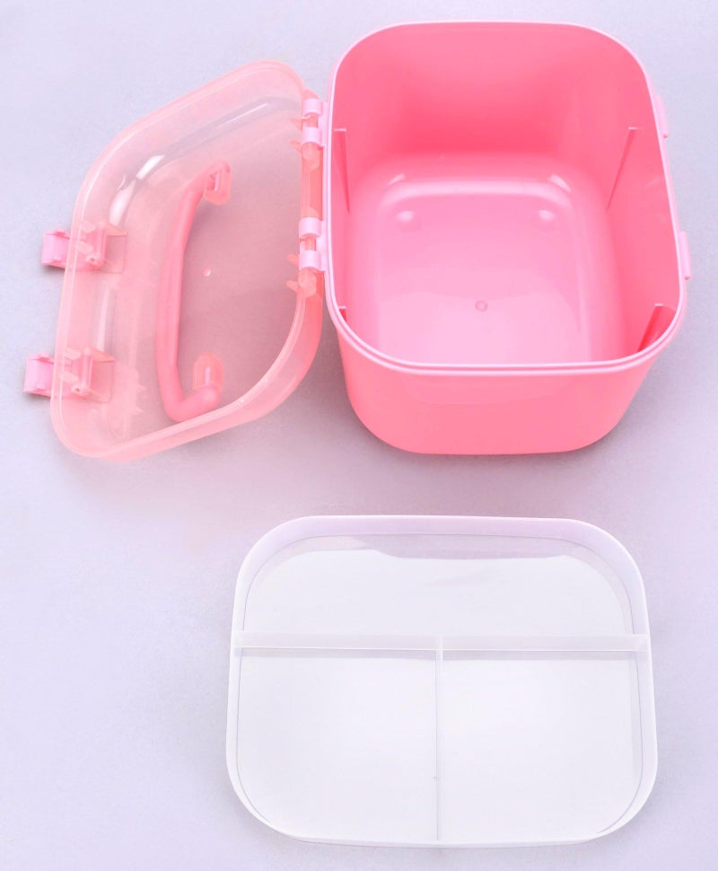 Ameedarshan Uteki Multipurpose Semi Transparent Plastic Storage Medicine Box with Handle and Removable Tray Pill Organizer (Big Size) (Pack of 1) - Image 4